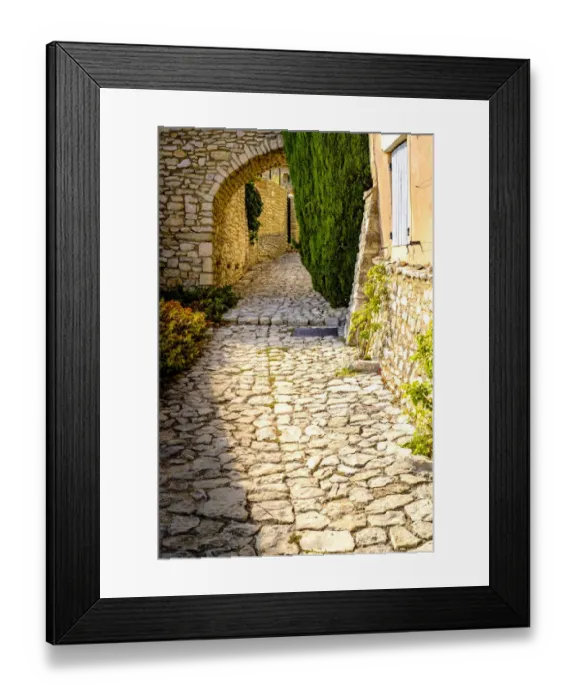 Framed Print : France, Provence, Joucas, Walkway, arch Framed Print : France, Provence, Joucas, Walkway, arch