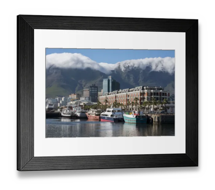 Framed Print : South Africa, Cape Town. Victoria & Alfred Waterfront, Table Mountain in the distance Framed Print : South Africa, Cape Town. Victoria & Alfred Waterfront, Table Mountain in the distance