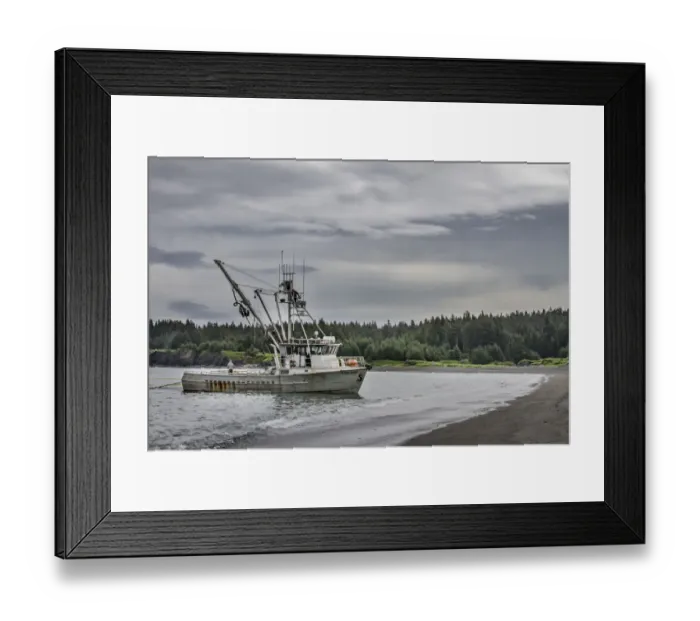 Framed Print : North America, USA, Alaska, Kodiak, Chiniak Bay
