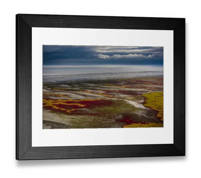 Framed Print : Tidal flats, Katmai National Park, Alaska