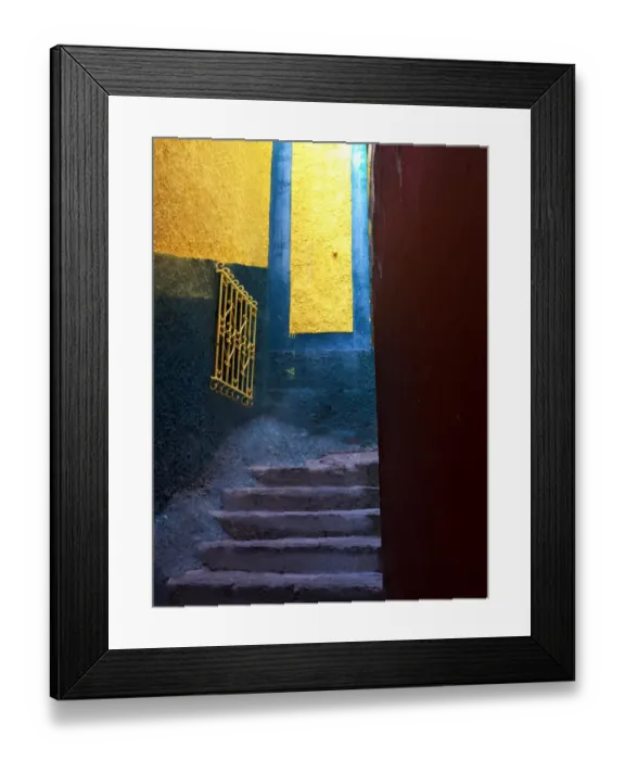Framed Print : North America; Mexico; Guanajuato; Colorful Back Alley stairs of Guanajuato Mexico Framed Print : North America; Mexico; Guanajuato; Colorful Back Alley stairs of Guanajuato Mexico
