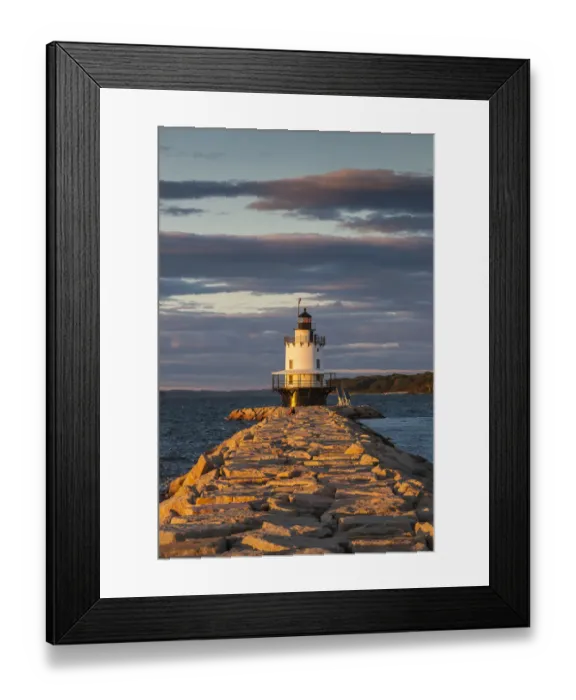 Framed Print : USA, Maine, Portland, Spring Point Ledge Lighthouse, sunset Framed Print : USA, Maine, Portland, Spring Point Ledge Lighthouse, sunset