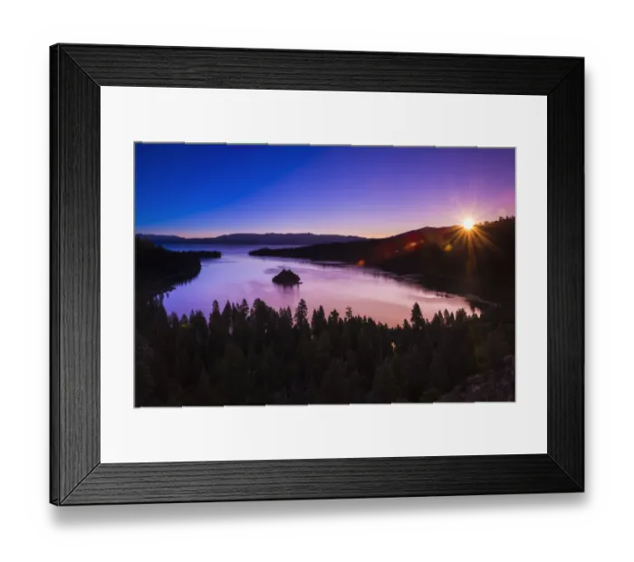 Framed Print : Dawn light over Emerald Bay on Lake Tahoe, Emerald Bay State Park, California USA Framed Print : Dawn light over Emerald Bay on Lake Tahoe, Emerald Bay State Park, California USA