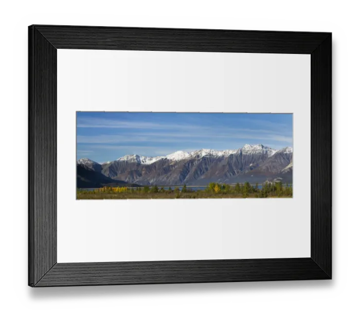 Framed Print : Canada, Yukon Territory, Kluane National Park. Panoramic of St. Elias Range and Kluane Lake Framed Print : Canada, Yukon Territory, Kluane National Park. Panoramic of St. Elias Range and Kluane Lake