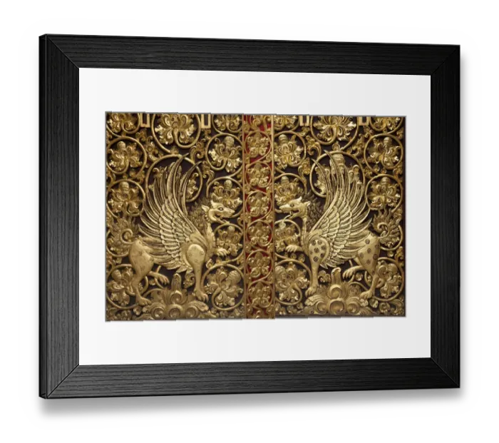 Framed Print : Indonesia, Bali. Detail on Besakih Temple door Framed Print : Indonesia, Bali. Detail on Besakih Temple door