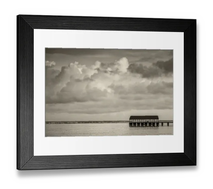 Framed Print : USA, Hawaii, Kauai, Hanalei, Hanalei Pier