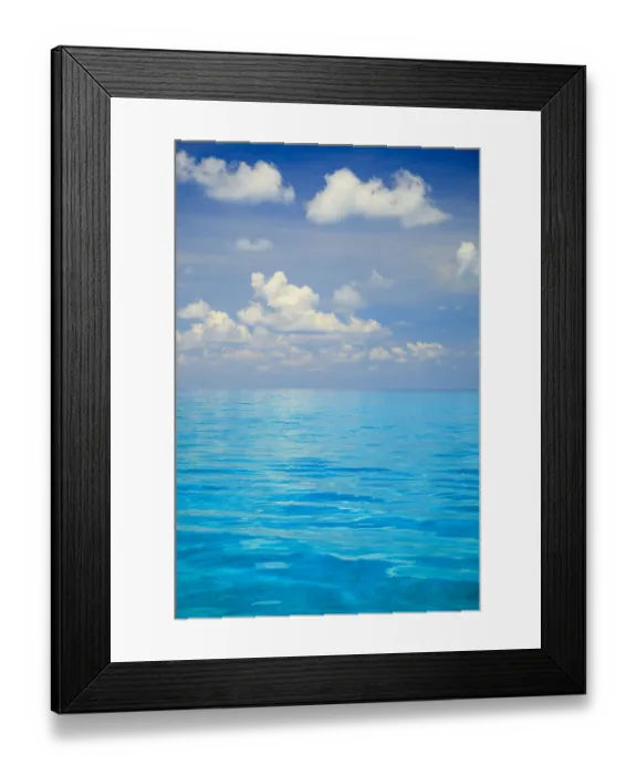 Framed Print : Close-up of blue tropical water, Bahamas