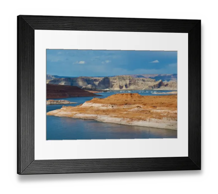 Framed Print : North America, USA, Arizona, Page, Lake Powell Vistas, From Wahweap Overlook