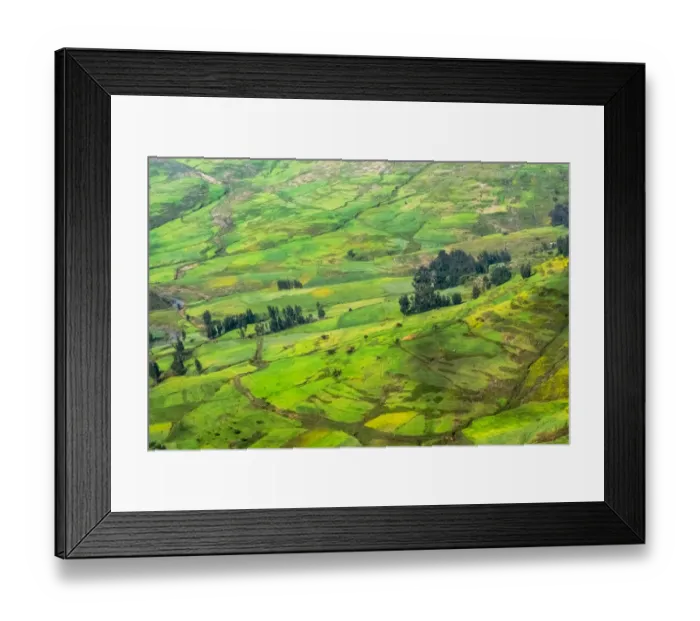 Framed Print : Farmland in Simien Mountain, Ethiopia Framed Print : Farmland in Simien Mountain, Ethiopia