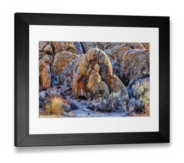 Framed Print : Alabama Hills; California; Long Pine; USA