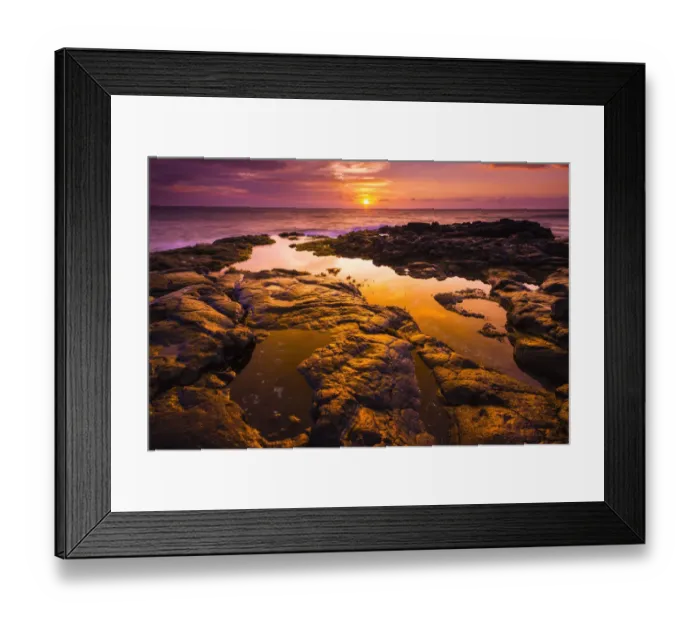 Framed Print : Sunset and tide pool above the Pacific, Kailua-Kona, Hawaii USA Framed Print : Sunset and tide pool above the Pacific, Kailua-Kona, Hawaii USA