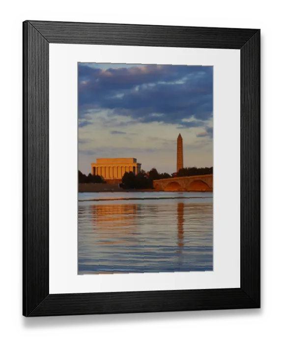 Framed Print : USA, District of Columbia, Washingon, Memorial Bridge and the Lincoln Memorial at Sunset Framed Print : USA, District of Columbia, Washingon, Memorial Bridge and the Lincoln Memorial at Sunset