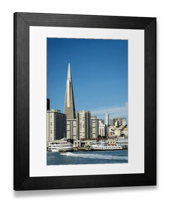 Framed Print : United States, California, San Francisco. Skyline with Transamerica building prominent Framed Print : United States, California, San Francisco. Skyline with Transamerica building prominent