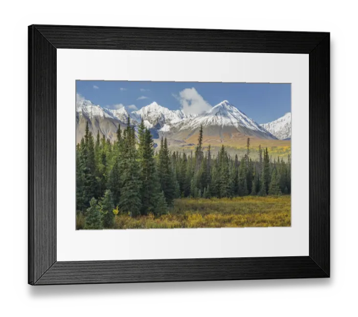 Framed Print : Canada, Yukon Territory, Kluane National Park. Landscape with St. Elias Range. Credit as Framed Print : Canada, Yukon Territory, Kluane National Park. Landscape with St. Elias Range. Credit as