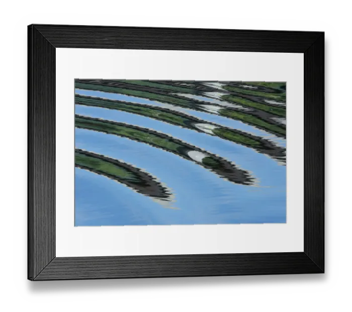 Framed Print : USA. Green trees reflected in river with ripples on the water Framed Print : USA. Green trees reflected in river with ripples on the water