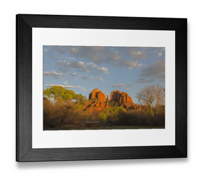 Framed Print : AZ, Arizona, Sedona, Crescent Moon Recreation Area, Red Rock Crossing; Cathedral Rock Framed Print : AZ, Arizona, Sedona, Crescent Moon Recreation Area, Red Rock Crossing; Cathedral Rock