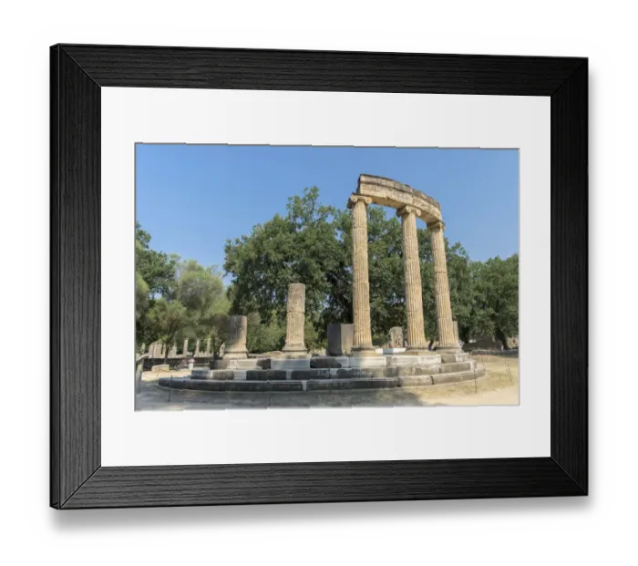 Framed Print : Tholos, Ancient Greek ruins, Oympia, Greece, Europe