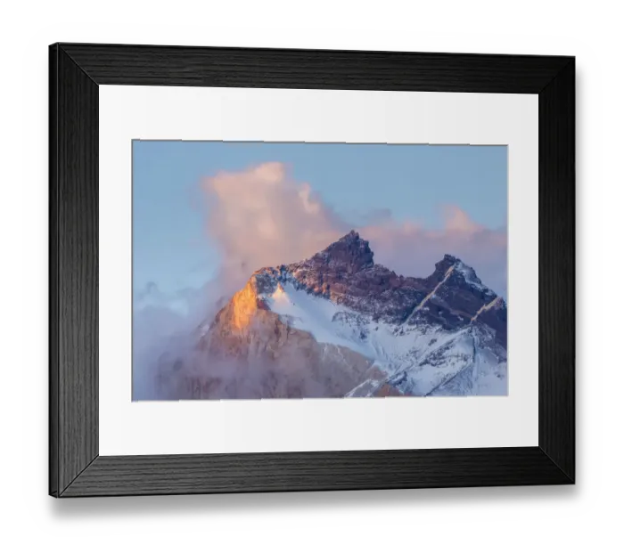 Framed Print : South America, Chile, Patagonia. The Horns mountains