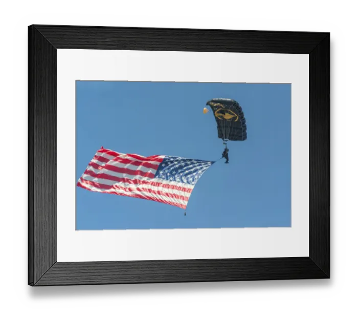 Framed Print : SkyFest, airshow, USSOCOM, army paratrooper, New Smyrna Beach, Florida, USA