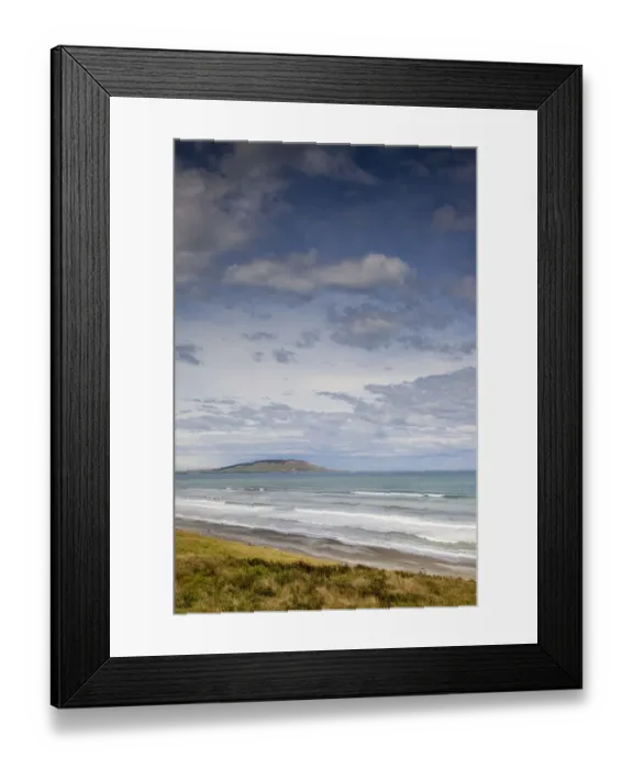 Framed Print : New Zealand, South Island, Southland, Waihowaka, sea view from McCrakens Rest