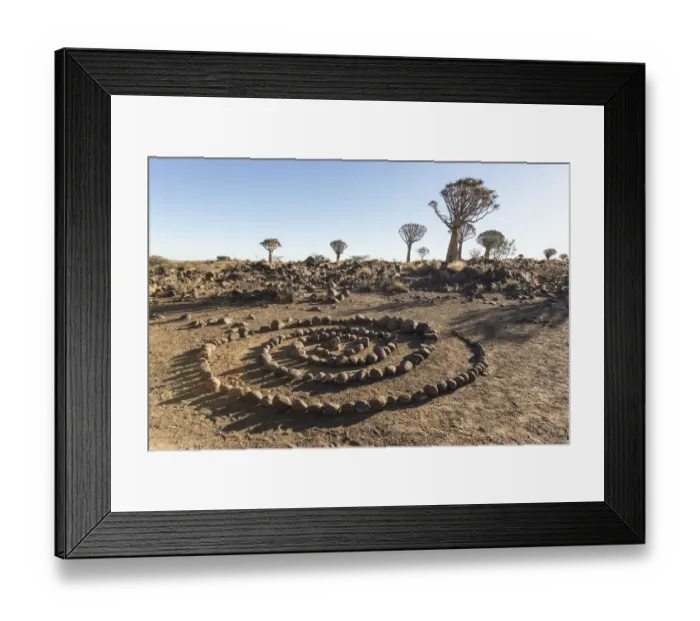 Framed Print : Africa, Namibia, Keetmanshoop. Rock spiral and Quivertree Forest Framed Print : Africa, Namibia, Keetmanshoop. Rock spiral and Quivertree Forest
