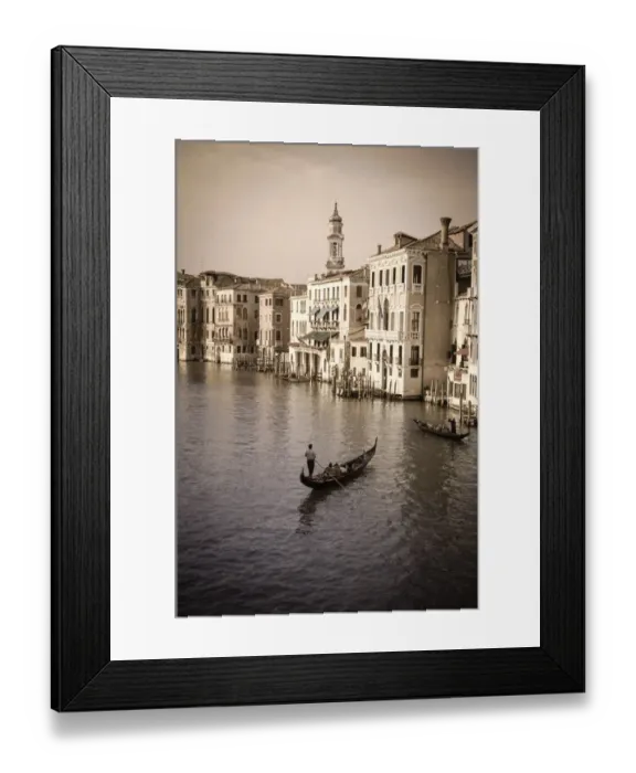Framed Print : Evening light and gondolas on the Grand Canal, Venice, Veneto, Italy Framed Print : Evening light and gondolas on the Grand Canal, Venice, Veneto, Italy