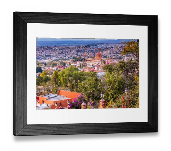 Framed Print : San Miguel de Allende, Mexico, Miramar Overlook Parroquia Archangel Church Wide Framed Print : San Miguel de Allende, Mexico, Miramar Overlook Parroquia Archangel Church Wide