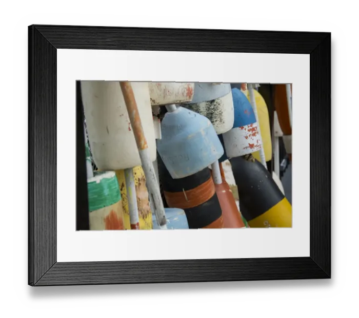 Framed Print : USA, Colorful fishing floats and buoys Framed Print : USA, Colorful fishing floats and buoys
