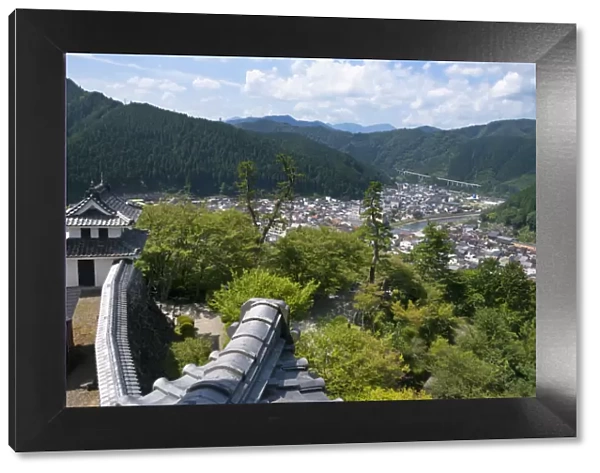 View of Gujo Hachiman cityscape with the castle, Gifu Prefecture, Japan