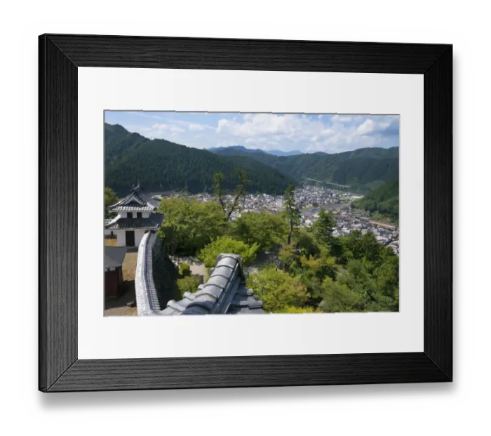 Framed Print : View of Gujo Hachiman cityscape with the castle, Gifu Prefecture, Japan Framed Print : View of Gujo Hachiman cityscape with the castle, Gifu Prefecture, Japan