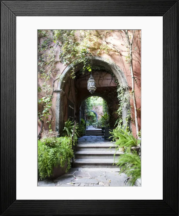Framed Print : Mexico, San Miguel de Allende, Hotel in San Miguel de Allende