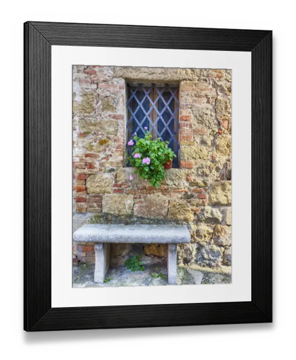 Framed Print : Europe; Italy; Monticchiello; Town scenes of Framed Print : Europe; Italy; Monticchiello; Town scenes of