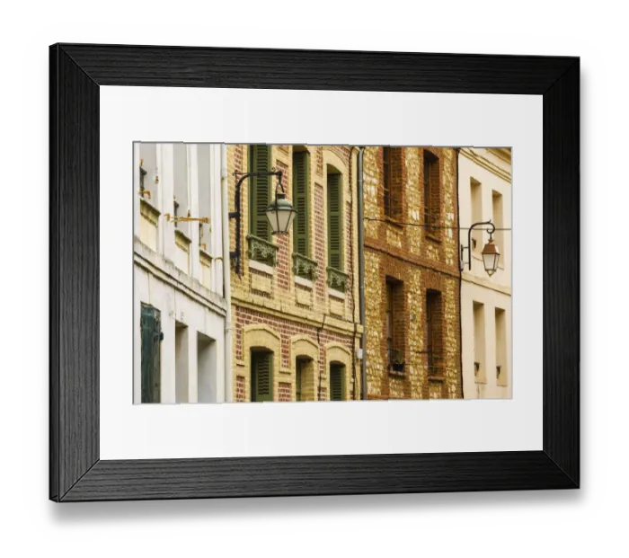 Framed Print : Narrow street and houses, Honfleur, Normandy, France Framed Print : Narrow street and houses, Honfleur, Normandy, France