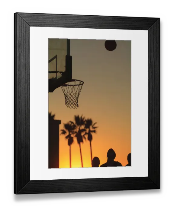 Framed Print : Sunset scenes near Venice Beach, Southern CA, USA. Outdoor basketball court Framed Print : Sunset scenes near Venice Beach, Southern CA, USA. Outdoor basketball court