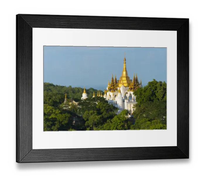 Framed Print : Pagoda on Sagaing Hill, Mandalay, Myanmar