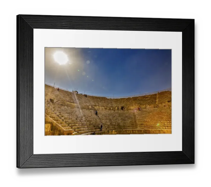 Framed Print : Ancient Roman Amphitheater South Theater City Sun Jerash Jordan Framed Print : Ancient Roman Amphitheater South Theater City Sun Jerash Jordan
