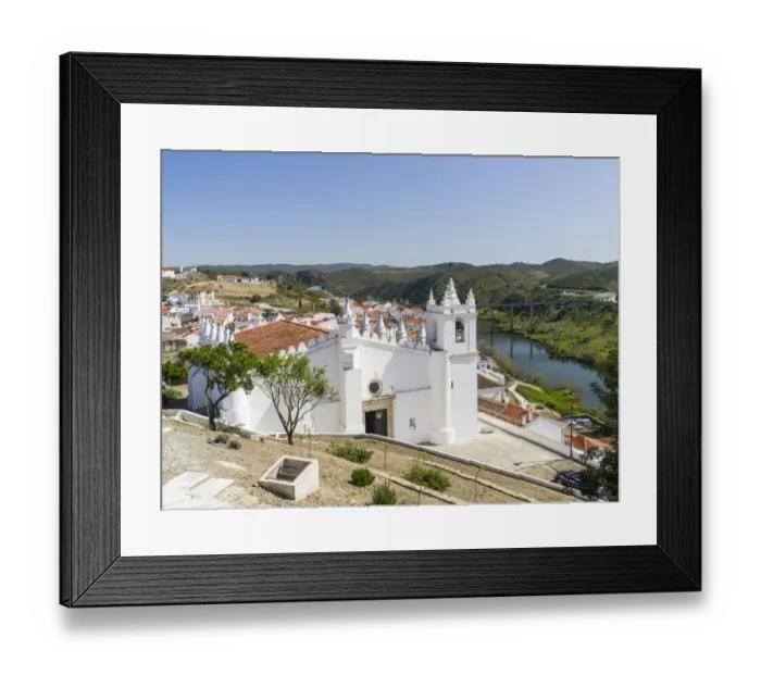 Framed Print : The church of Mertola, a former Mosque dating back to the moorish times