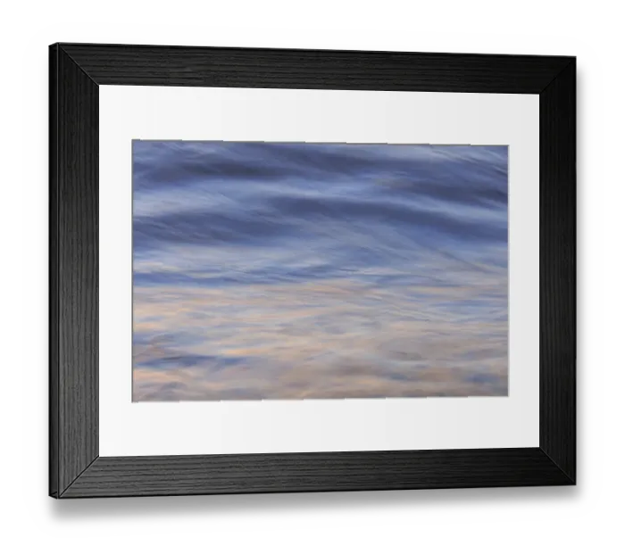 Framed Print : Pacific Ocean wave patterns after sunset, Pacific Beach, San Diego, CA, USA