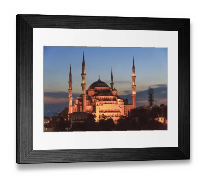 Framed Print : Turkey, Istanbul. Sultan Ahmet Mosque, Sutan Ahmet Camii, Blue Mosque. Built 1609-1615 AD