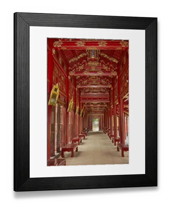 Framed Print : Corridor in the Forbidden Purple City, historic Hue Citadel (Imperial City), Hue Framed Print : Corridor in the Forbidden Purple City, historic Hue Citadel (Imperial City), Hue