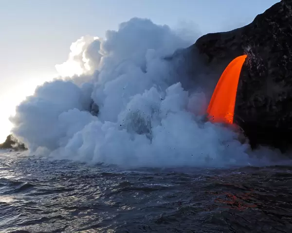 USA, Hawaii, Big Island. Lava from the Big Islands Pu u O o eruption