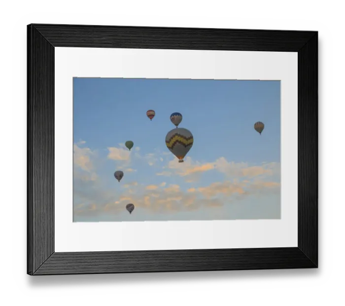 Framed Print : Turkey, Anatolia, Cappadocia, Goreme. Hot air balloons flying above / among rock formations Framed Print : Turkey, Anatolia, Cappadocia, Goreme. Hot air balloons flying above / among rock formations