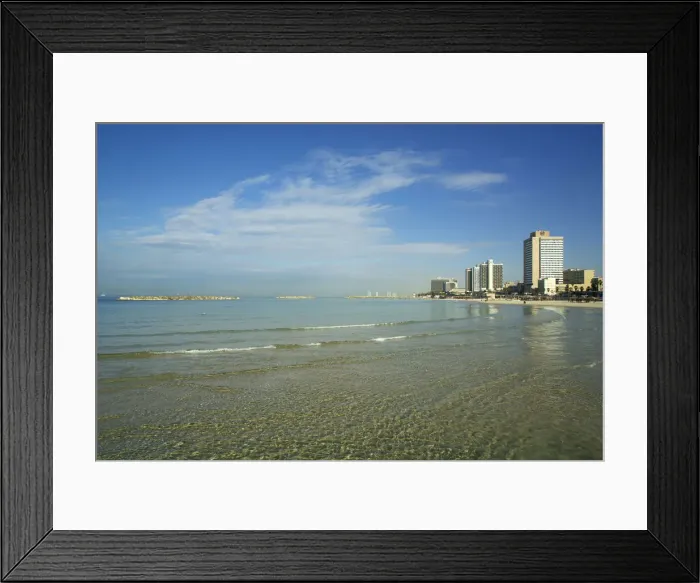 Framed Print : Israel, Tel Aviv: along the coastline, beach Framed Print : Israel, Tel Aviv: along the coastline, beach