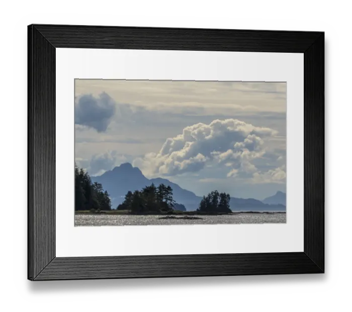 Framed Print : USA, Alaska, Tongass National Forest. Mountain and ocean landscape Framed Print : USA, Alaska, Tongass National Forest. Mountain and ocean landscape