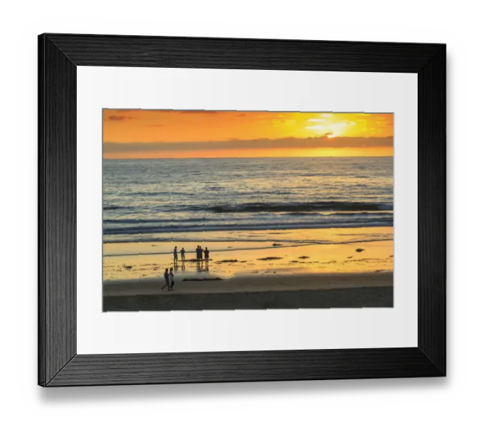 Framed Print : Pacific Beach sunset, San Diego, CA, USA