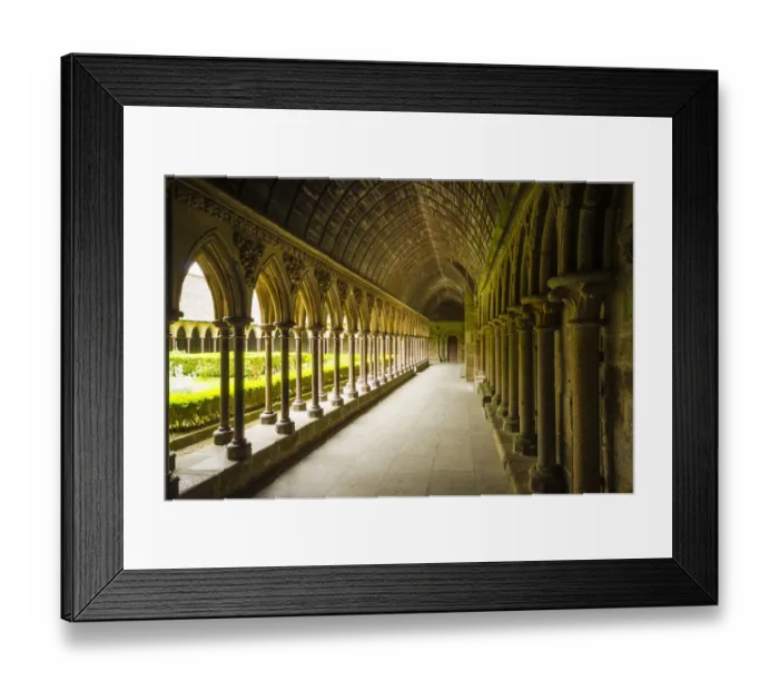 Framed Print : The abbey cloister, Mont Saint-Michel, Normandy, France Framed Print : The abbey cloister, Mont Saint-Michel, Normandy, France