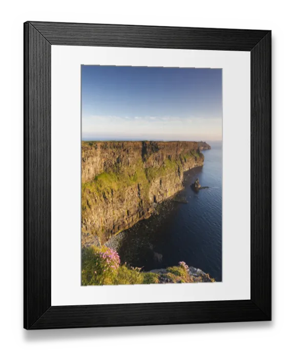 Framed Print : Ireland, County Clare, Cliffs of Moher, 200 meter high cliffs, dusk Framed Print : Ireland, County Clare, Cliffs of Moher, 200 meter high cliffs, dusk