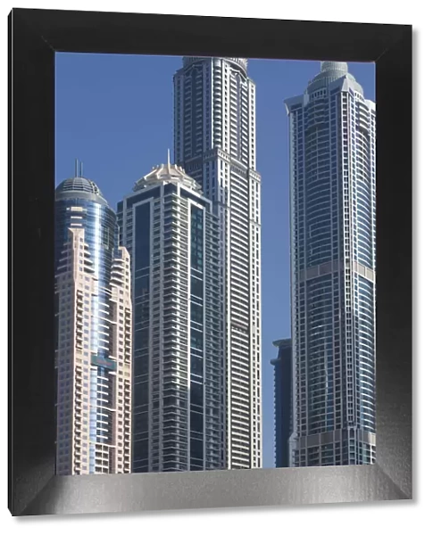 UAE, Dubai, Dubai Marina, high rise buildings