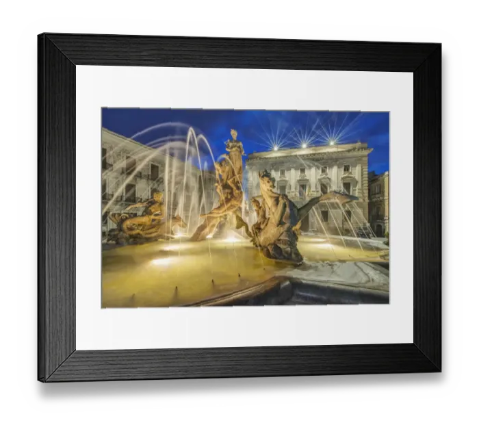 Framed Print : Europe, Italy, Sicily, Syracuse, Twilight Piazza Archimede Framed Print : Europe, Italy, Sicily, Syracuse, Twilight Piazza Archimede