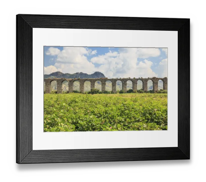 Framed Print : Turkey, Anatolia, Antalya, Aspendos, Aspendos Aqueduct over River Eurmedon Framed Print : Turkey, Anatolia, Antalya, Aspendos, Aspendos Aqueduct over River Eurmedon